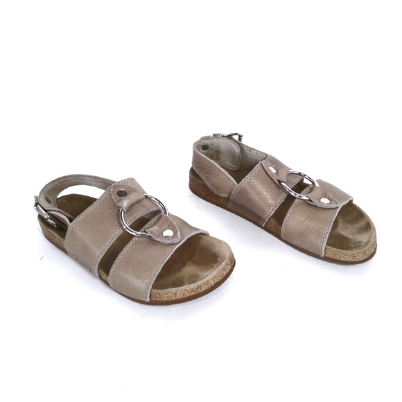 John Fluevog Mocha Leather Sandals - Picture 4 of 13